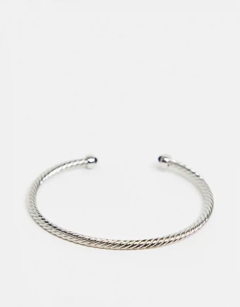 Серебристый кольцеобразный браслет Topman DesignB-Серебряный