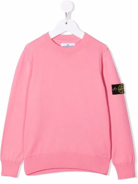 Stone Island Junior толстовка с нашивкой-логотипом