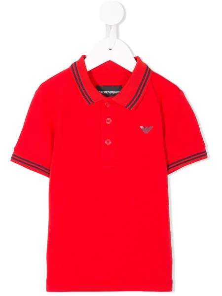 Emporio Armani Kids contrast-trim polo shirt