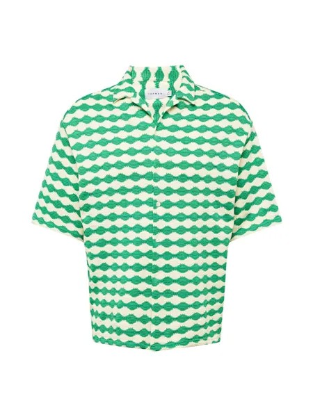 Комфортная рубашка на пуговицах TOPMAN, зеленый