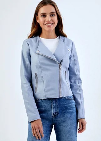 Кожаная куртка женская Tom Farr T4F W9803.33 голубая 44