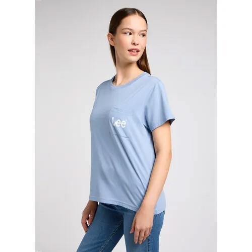 Футболка Lee Women Lee Pocket Tee, размер L, синий