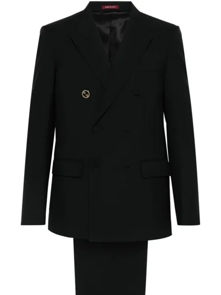 Gucci костюм с логотипом Interlocking G, черный