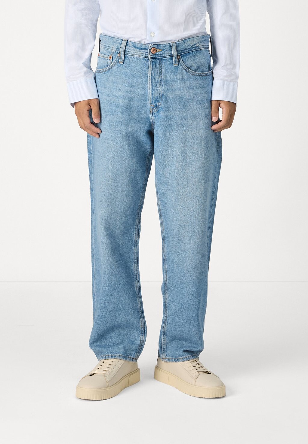 Джинсы свободного кроя JJIEDDIE JJORIGINAL Jack & Jones, синие джинсы