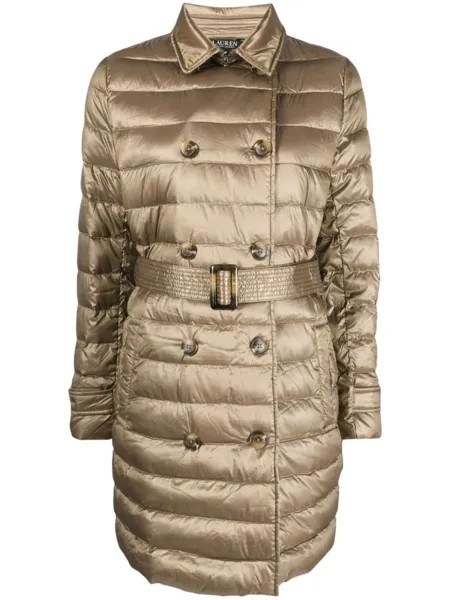 Lauren Ralph Lauren пуховик с поясом, золотой