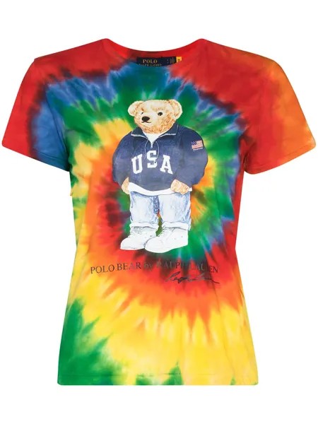 Polo Ralph Lauren футболка Bear с принтом тай-дай