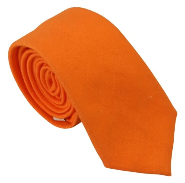 RODA Tie Orange 100% Silk Классический однотонный галстук Регулируемый мужской аксессуар 150 долларов США