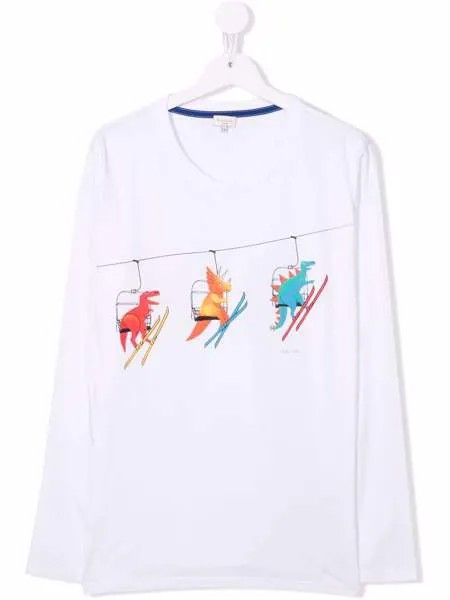 Paul Smith Junior футболка с длинными рукавами и принтом