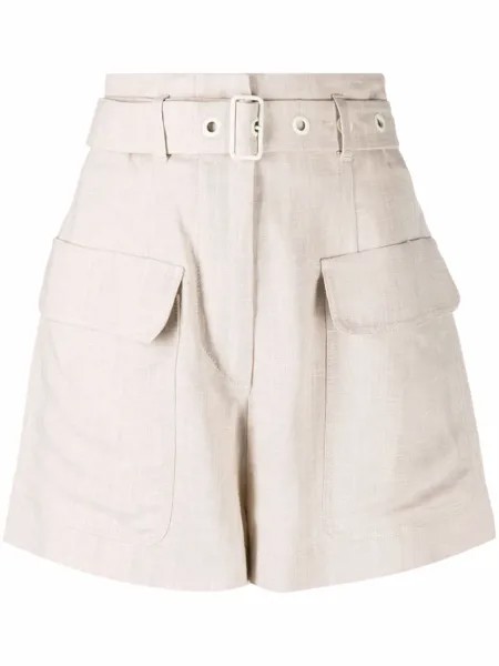 Tela belted high-waist shorts