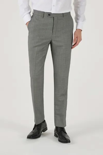 Серебристые костюмные брюки Watson из смесовой шерсти Skopes, серебряный