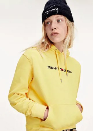 Худи желтого цвета с логотипом на груди Tommy Jeans-Желтый
