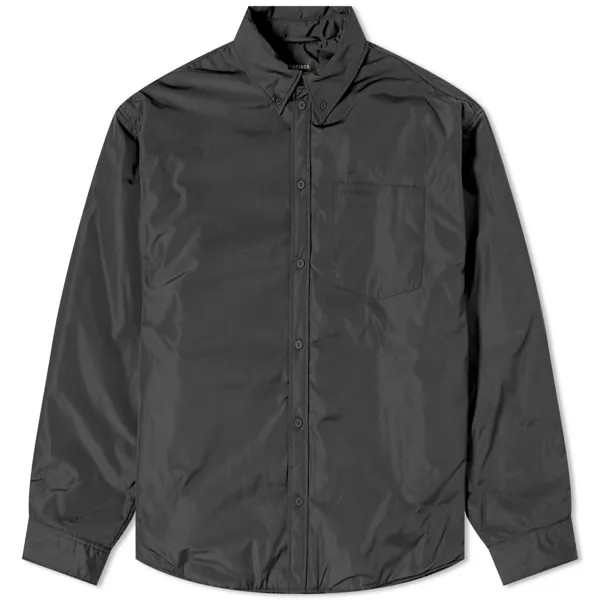 Рубашка Balenciaga Parka Overshirt, черный