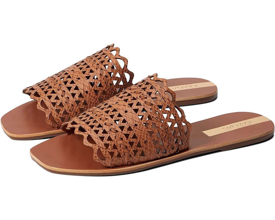 Сандалии KAANAS Estela Laser Cut Leather Sandal, цвет Brandy