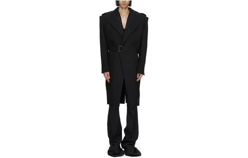 Пальто мужское черное Rick Owens, черный