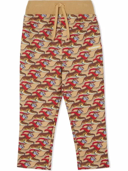 Burberry Kids спортивные брюки с принтом