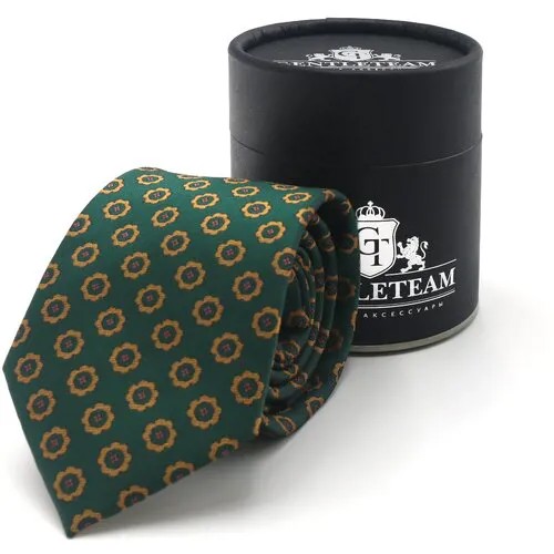 Галстук GENTLETEAM, широкий, для мужчин, коричневый