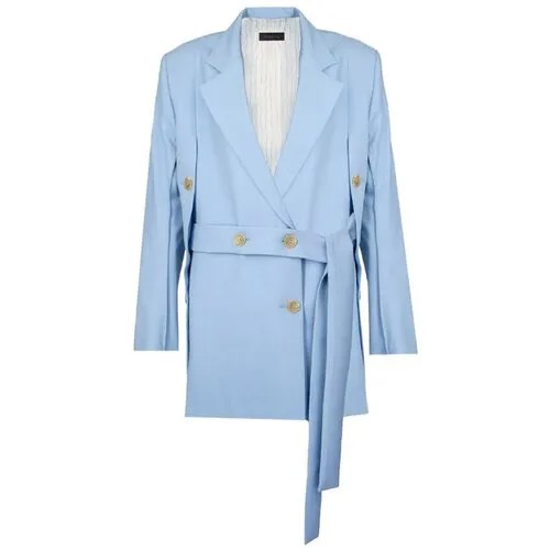 Пиджак Eudon Choi, укороченный, размер 40, голубой