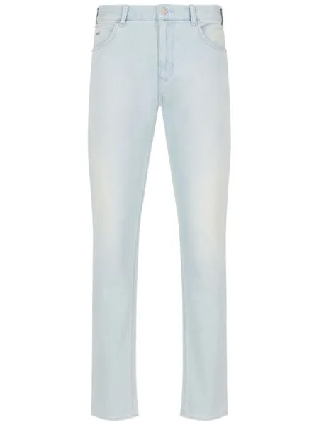 Emporio Armani узкие джинсы J16 с заниженной талией, синий