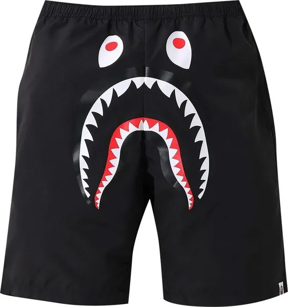 Шорты BAPE Shark Beach Shorts 'Black', черный