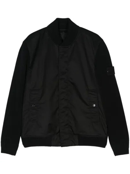 Stone Island бомбер с нашивкой Compass, черный