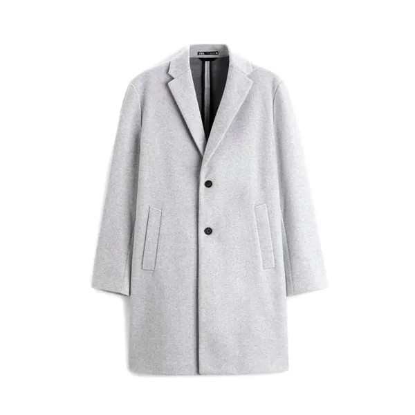 Пальто Zara, светло-серый