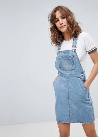 Синий джинсовый сарафан ASOS DESIGN