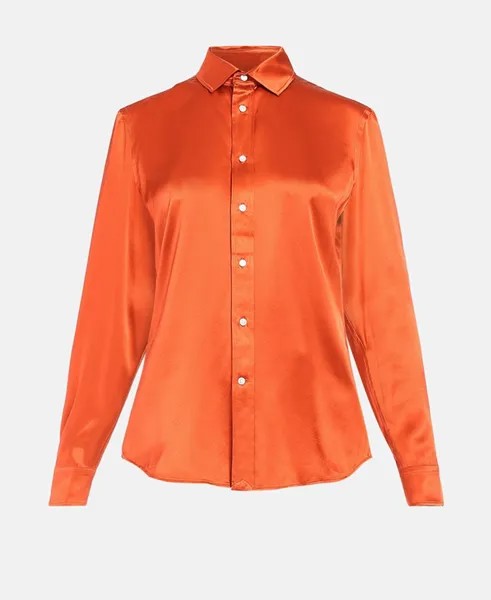 Шелковая блузка Polo Ralph Lauren, цвет Pumpkin Orange