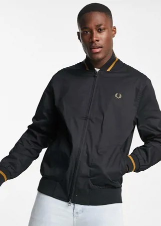 Черный бомбер Fred Perry-Черный цвет