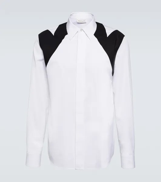 Рубашка из хлопкового поплина Alexander McQueen, белый