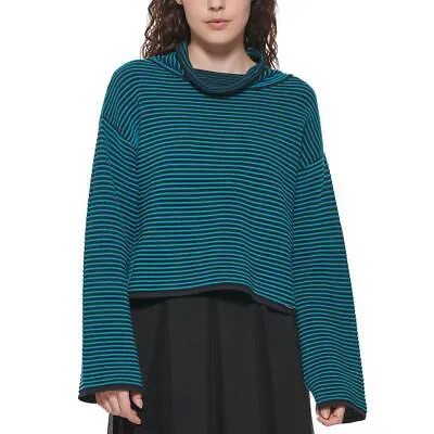 Женская укороченная рубашка в рубчик DKNY, водолазка, свитер, топ BHFO 5029