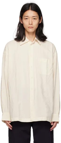 CASEY CASEY Бело-белая мятая рубашка