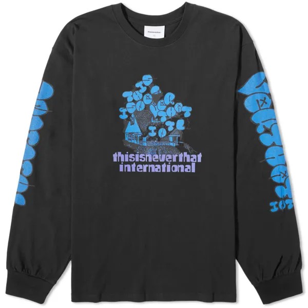 Футболка Thisisneverthat House Long Sleeve, черный