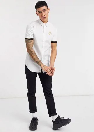 Белая рубашка с короткими рукавами SikSilk Prestige-Белый