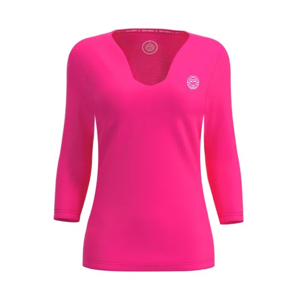 Лонгслив BIDI BADU Crew V Neck pink, розовый