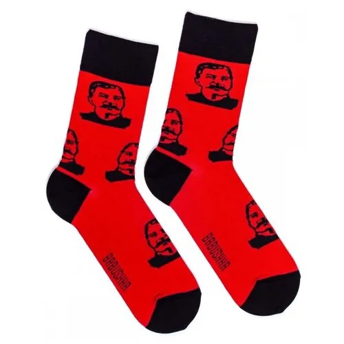 Мужские носки Babushka, классические, воздухопроницаемые, размер 27-29, красный