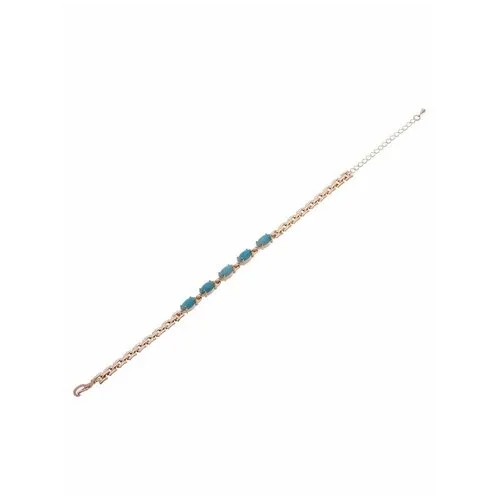 Плетеный браслет Lotus Jewelry, амазонит, размер 18 см, синий