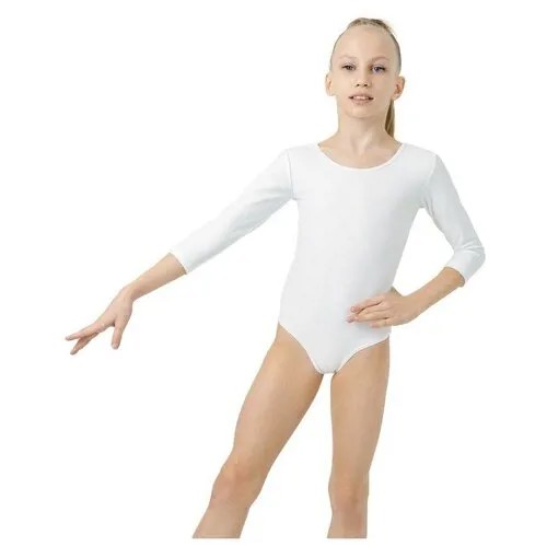 Купальник гимнастический Grace Dance, размер 28, белый