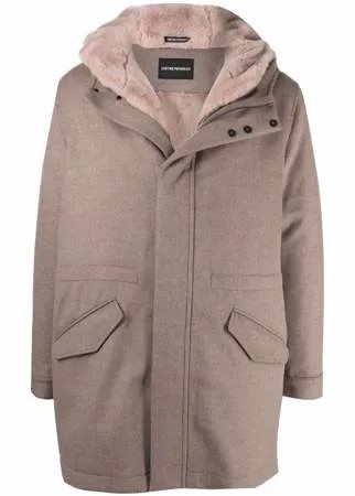 Emporio Armani пальто с капюшоном и съемной подкладкой