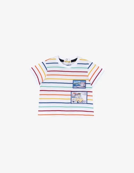 Хлопковая футболка Chicco, разноцветный