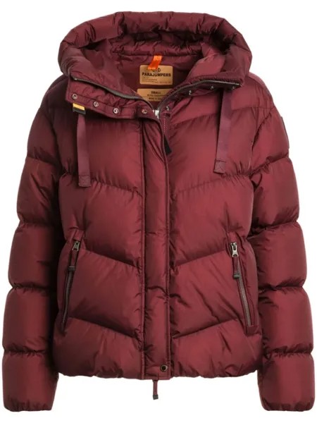 Parajumpers пуховик с нашивкой-логотипом, красный