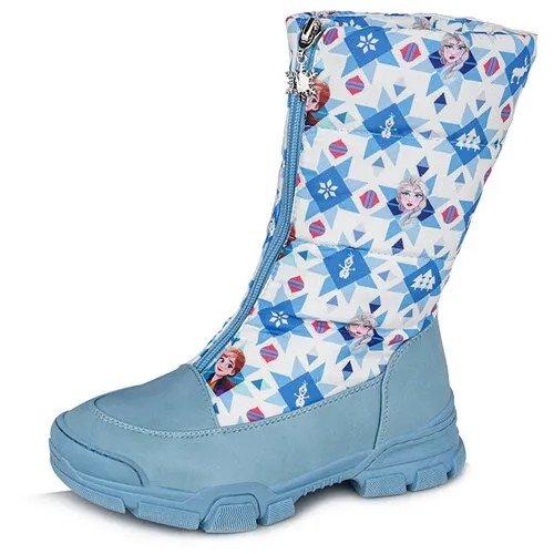 Дутики DISNEY FROZEN детские для девочек JSD20W-97 размер 33, цвет: темно-синий, белый