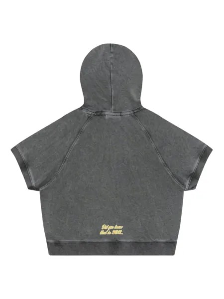 Худи с короткими рукавами и логотипом AAPE BY *A BATHING APE, серый