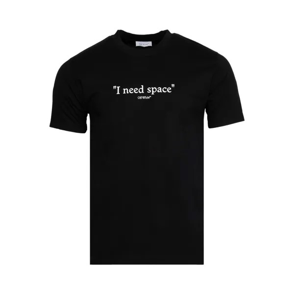 Off-White Узкая футболка с короткими рукавами Give Me Space, цвет Черный/Белый