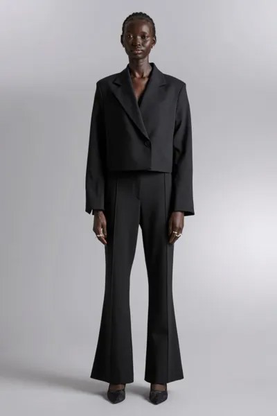 Укороченный пиджак H&M, черный