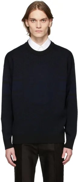Черно-темно-синий свитер La Greca Versace