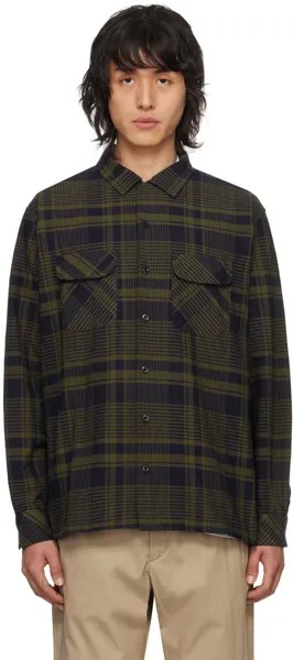 Классическая рубашка цвета хаки и темно-синего цвета Engineered Garments