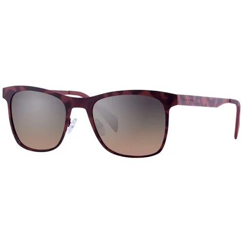 Солнцезащитные очки Italia Independent, прямоугольные, оправа: металл, градиентные, с защитой от УФ, коричневый