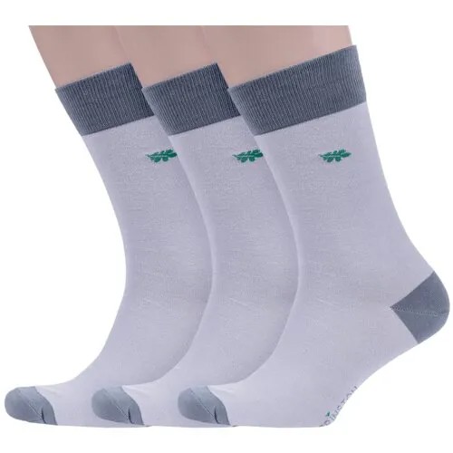Мужские носки Grinston, 3 пары, размер 25, серый