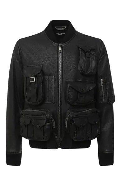 Кожаный бомбер Dolce & Gabbana