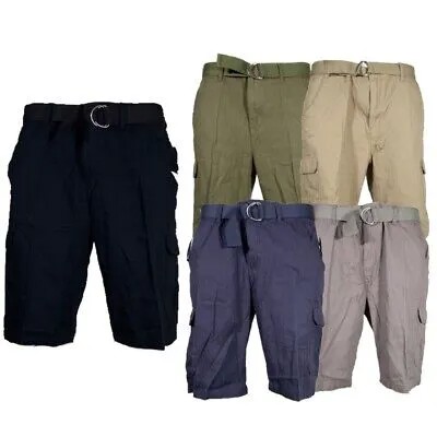 Мужские шорты с поясом Регулируемый карго повседневные легкие брюки с несколькими карманами